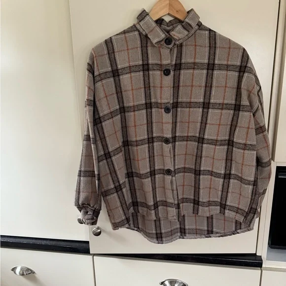 Plaid Button-Up Shirt - Picture 1 of 2